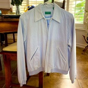 Liz Golf by Liz Claiborne stripe wind breaker jacket
